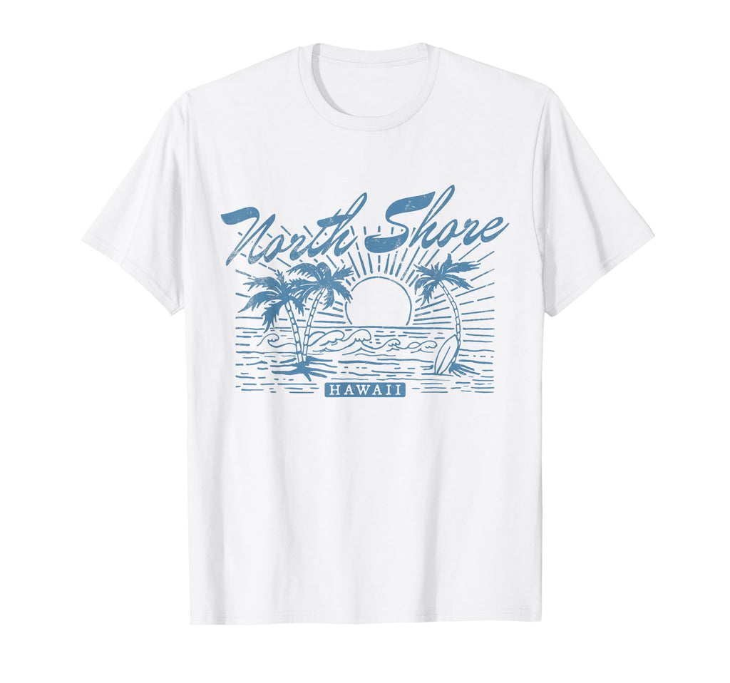 North Shore Hawaii Distressed T-Shirt - Minimalist Print for Adults - T-Shirt, Sweatshirt, Hoodie