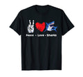Trendypull Peace Love Sharks Gifts Hoodie - Graphic Print Men Women - T-Shirt, Sweatshirt, Hoodie