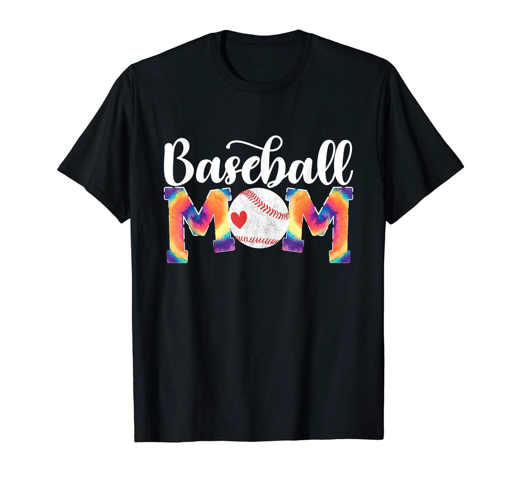 Baseball Mom Love Tie Dye T-Shirt - Casual Everyday Wear Men Women - T-Shirt, Sweatshirt, Hoodie