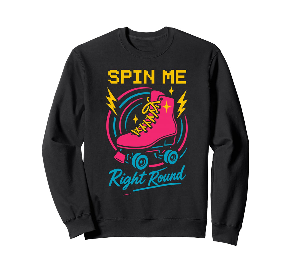 Roller Rink Crew Skate Disco Vibes Sweatshirt - Graphic Print Men Women - T-Shirt, Sweatshirt, Hoodie