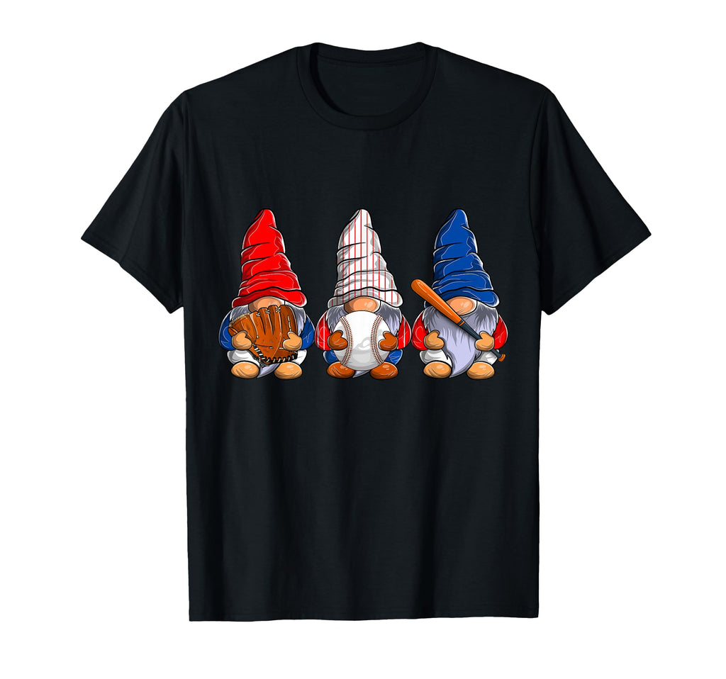 Three Baseball Gnomes Softball Gnome T-Shirt - Fun Novelty Design Unisex - T-Shirt, Sweatshirt, Hoodie