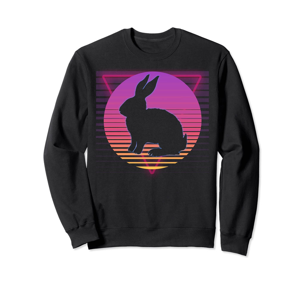 Rabbit Bunny Vaporwave 80S 90S Sunset Sweatshirt - Trendy Graphic Men Women - T-Shirt, Sweatshirt, Hoodie