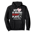 Proud Baseball Catcher Mom Baseball Hoodie - Minimalist Print for Adults - T-Shirt, Sweatshirt, Hoodie