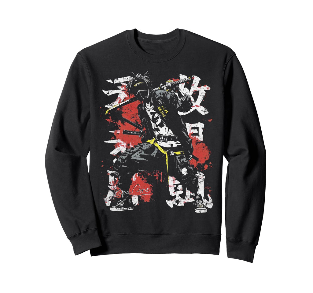 Japanese Streetwear Cyberpunk Y2K Sweatshirt - Trendy Graphic for Adults - T-Shirt, Sweatshirt, Hoodie