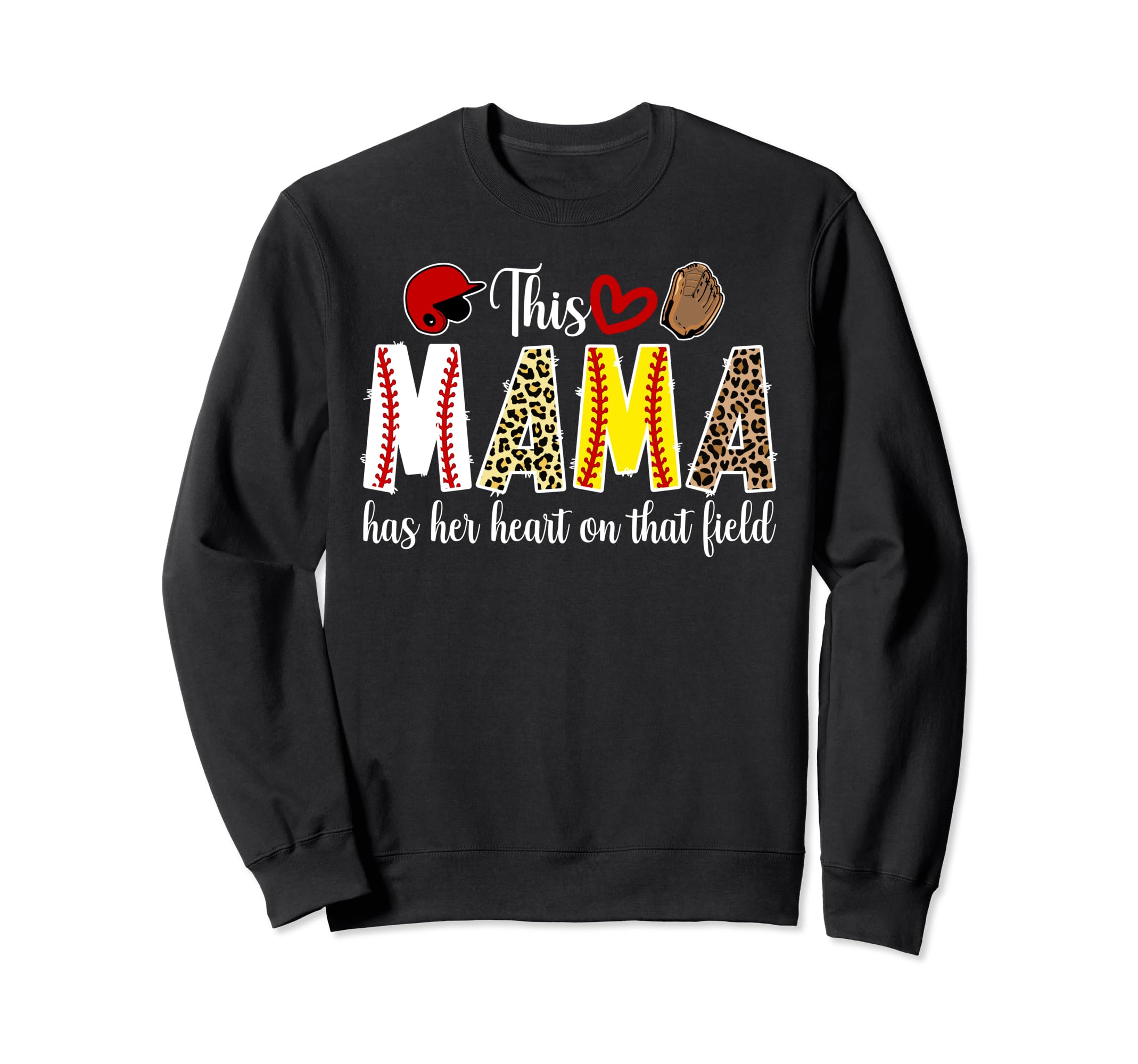 This Mama Has Her Heart That Field Sweatshirt - Trendy Graphic Men Women - T-Shirt, Sweatshirt, Hoodie