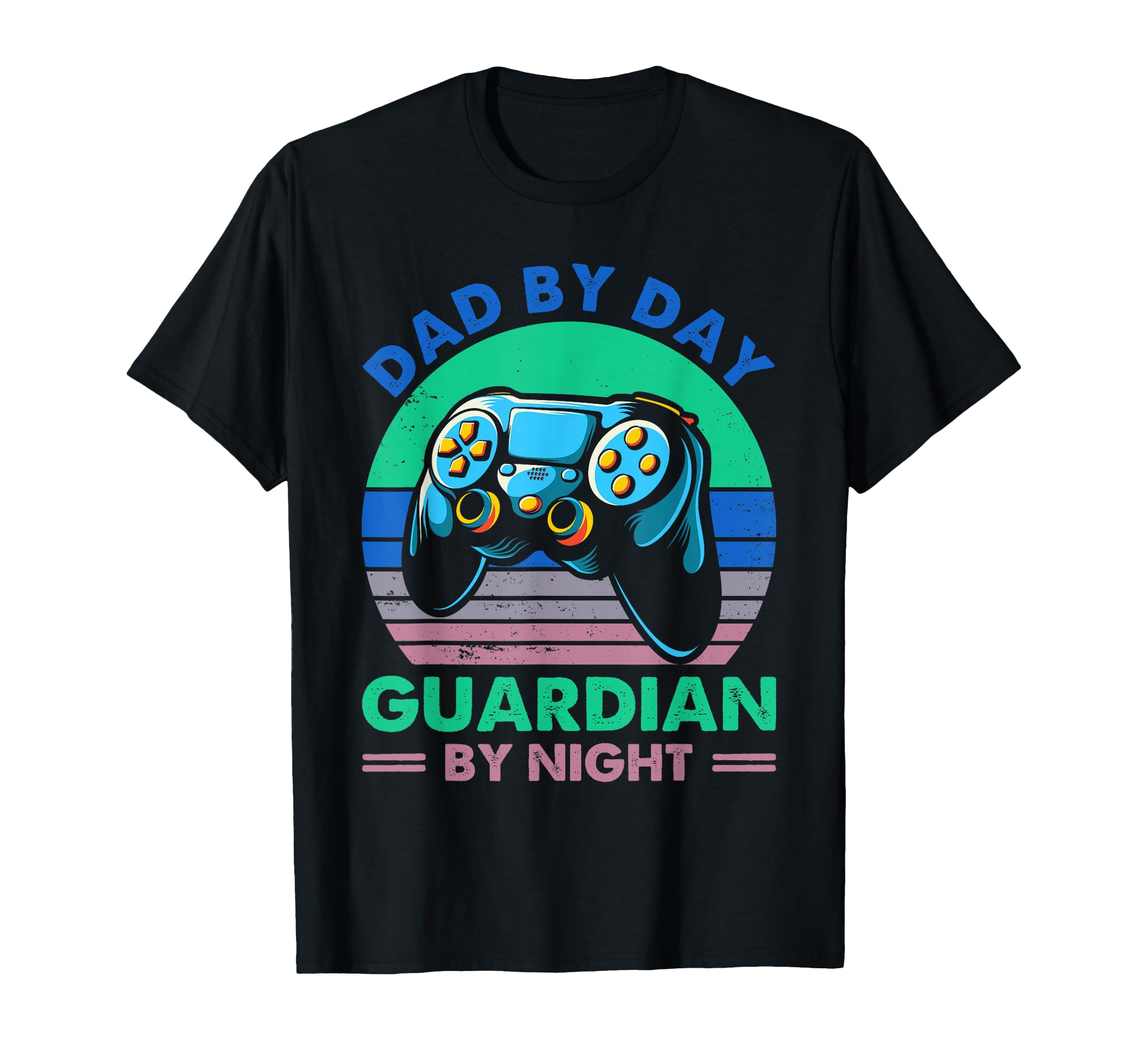 Dad Day Guardian Night Gamer Dad T-Shirt - Fun Novelty Design Men Women - T-Shirt, Sweatshirt, Hoodie