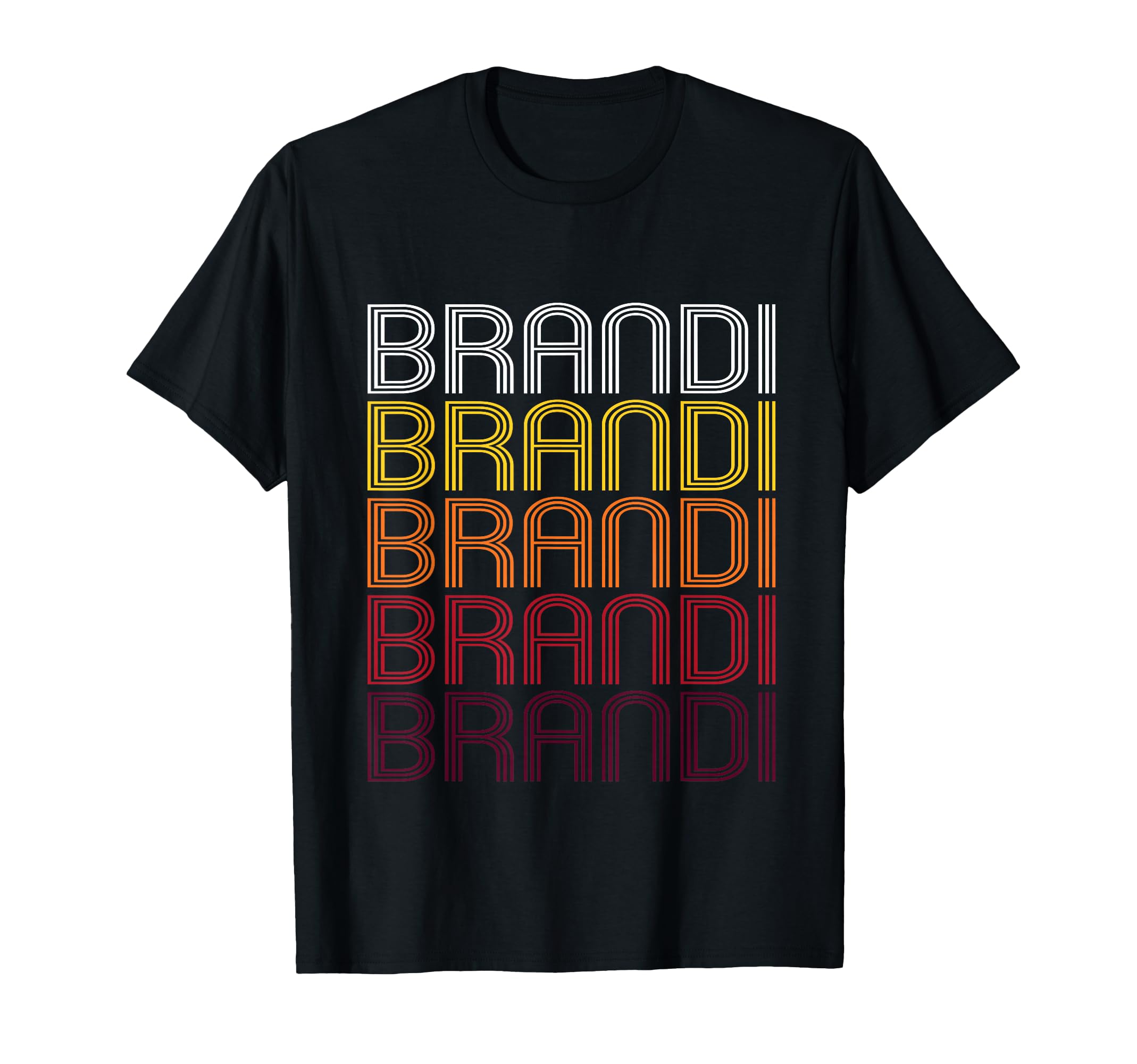Brandi Wordmark Pattern T-Shirt - Casual Everyday Wear Men Women - T-Shirt, Sweatshirt, Hoodie