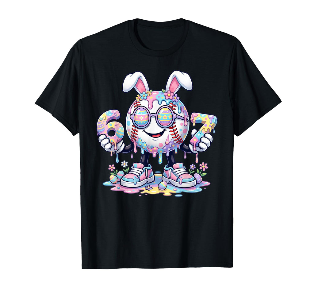 67 Easter Bunny Pastel Drip T-Shirt - Casual Everyday Wear Men Women - T-Shirt, Sweatshirt, Hoodie