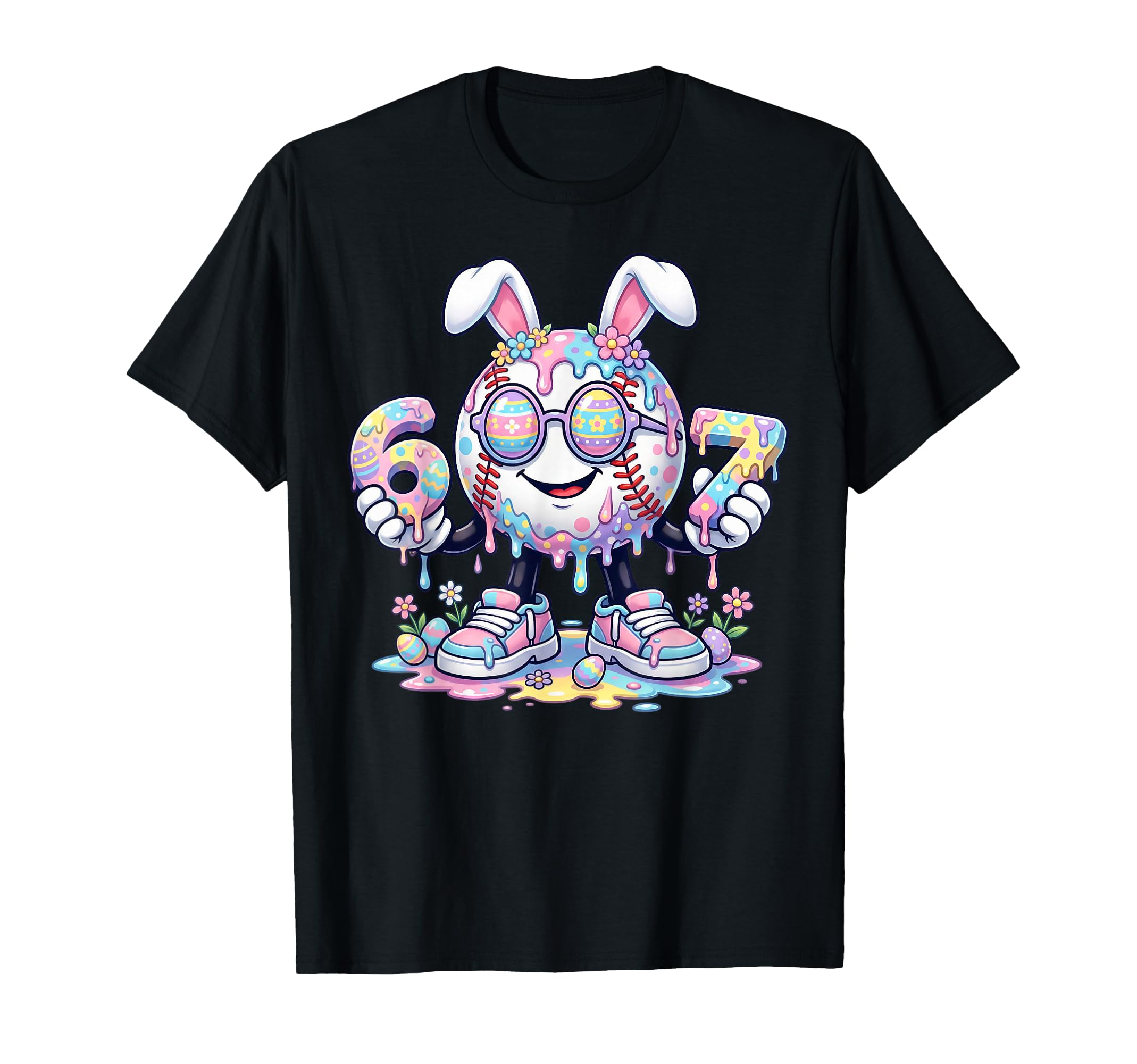 67 Easter Bunny Pastel Drip T-Shirt - Casual Everyday Wear Men Women - T-Shirt, Sweatshirt, Hoodie