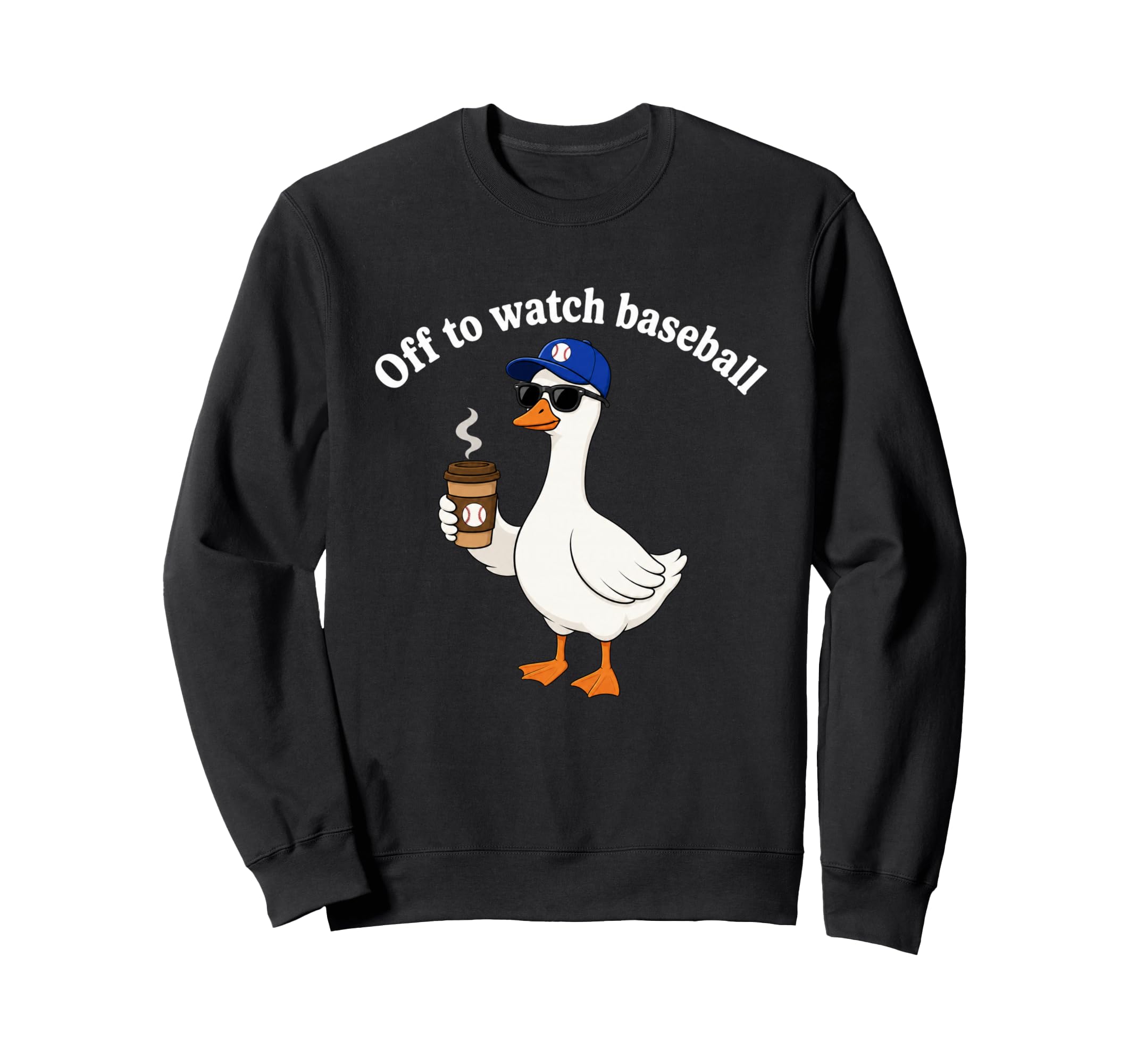 Off To Watch Baseball Funny Silly Sweatshirt - Minimalist Print Unisex - T-Shirt, Sweatshirt, Hoodie