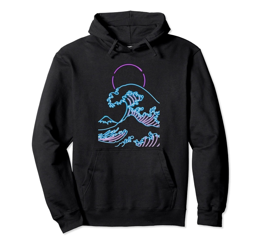 Great Wave Japanese Vaporwave 90S Hoodie - Streetwear Style for Adults - T-Shirt, Sweatshirt, Hoodie
