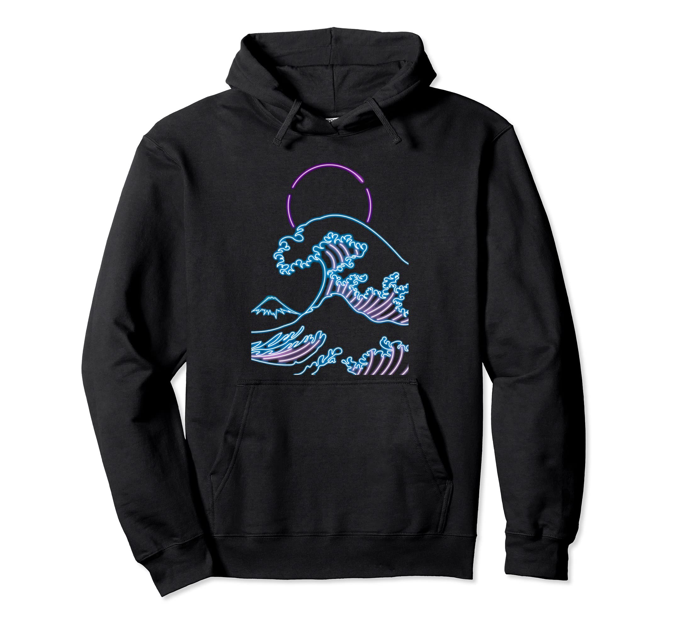Great Wave Japanese Vaporwave 90S Hoodie - Streetwear Style for Adults - T-Shirt, Sweatshirt, Hoodie