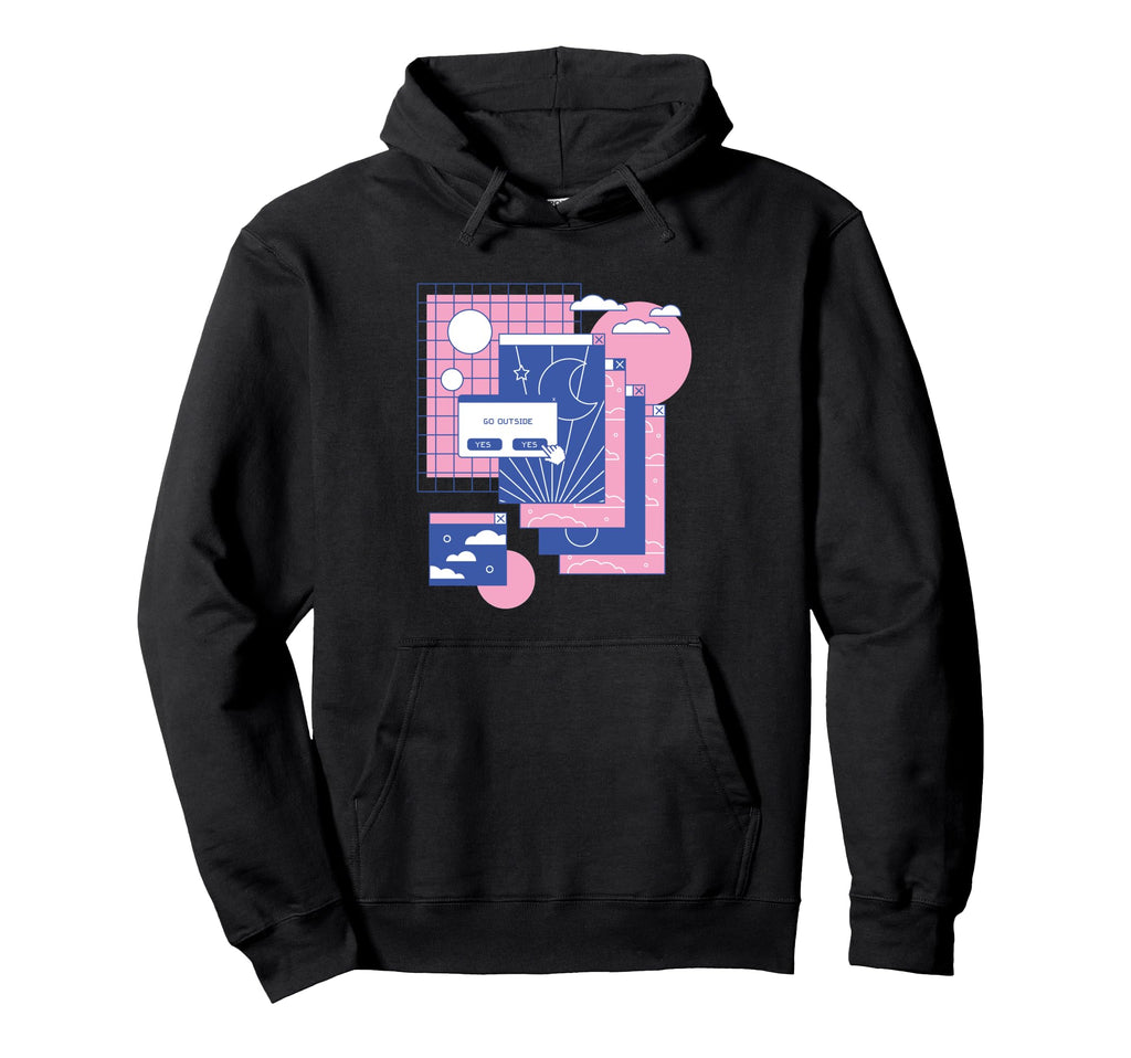 Vaporwave Aesthetic 80S 90S Eboy Hoodie - Aesthetic Graphic Men Women - T-Shirt, Sweatshirt, Hoodie