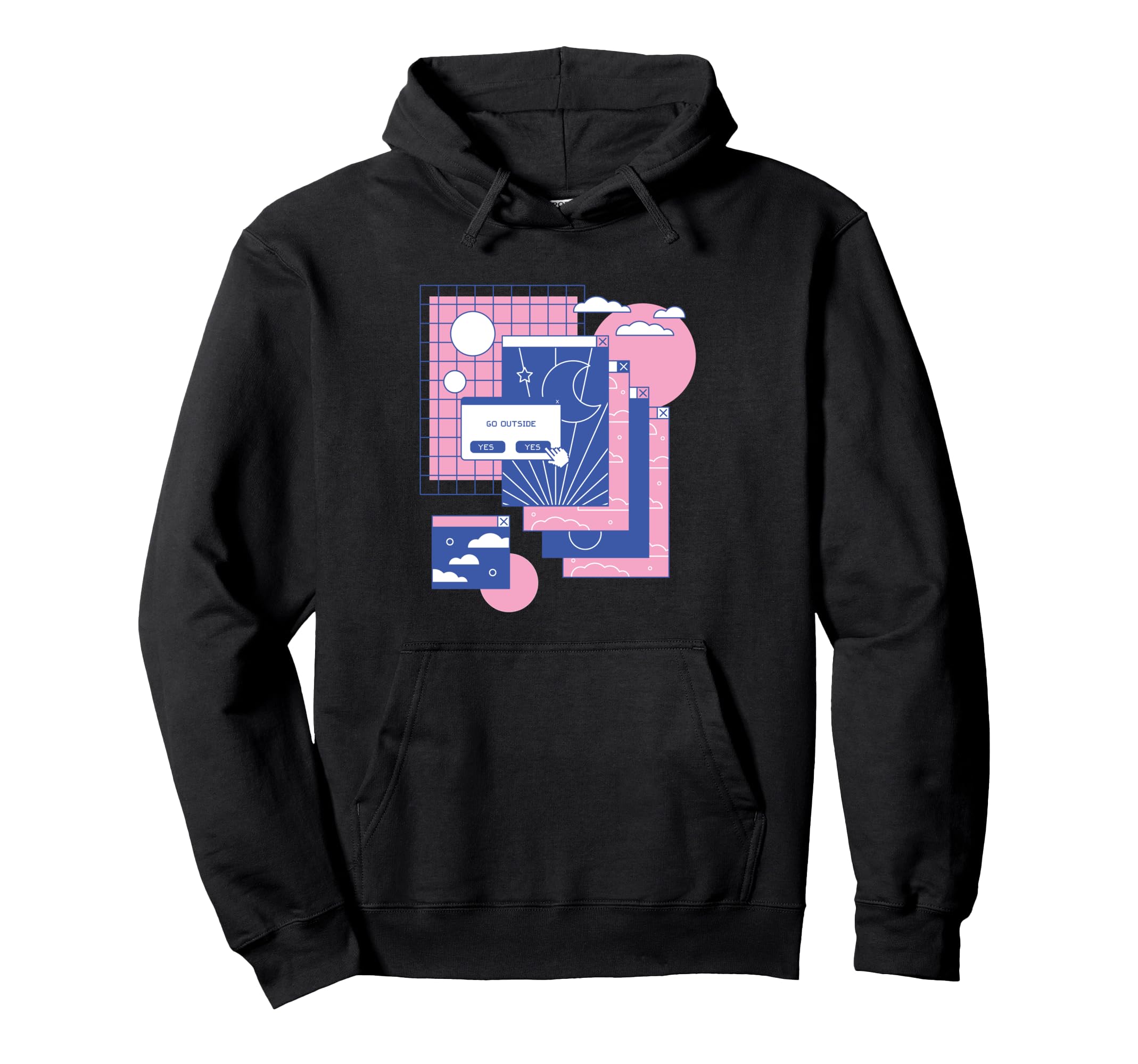 Vaporwave Aesthetic 80S 90S Eboy Hoodie - Aesthetic Graphic Men Women - T-Shirt, Sweatshirt, Hoodie