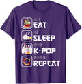 Eat sleep k-pop repeat Korean music lover fan - Adult & Kids T-Shirts, Sweatshirts & Hoodies apparel design preview 1