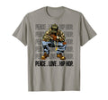 Peace Love Hip Hop Old School 90 T-Shirt - Fun Novelty Design for Adults - T-Shirt, Sweatshirt, Hoodie