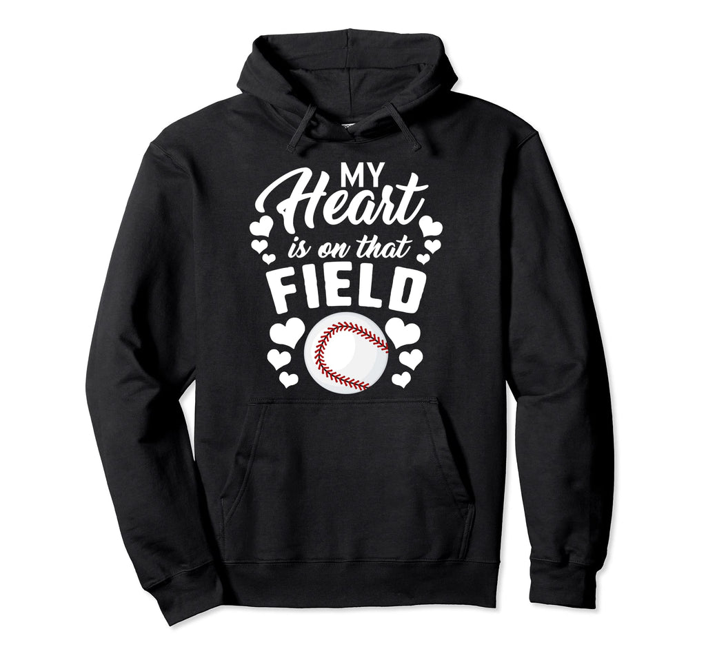 My Heart Is That Field Baseball Hoodie - Minimalist Print Men Women - T-Shirt, Sweatshirt, Hoodie