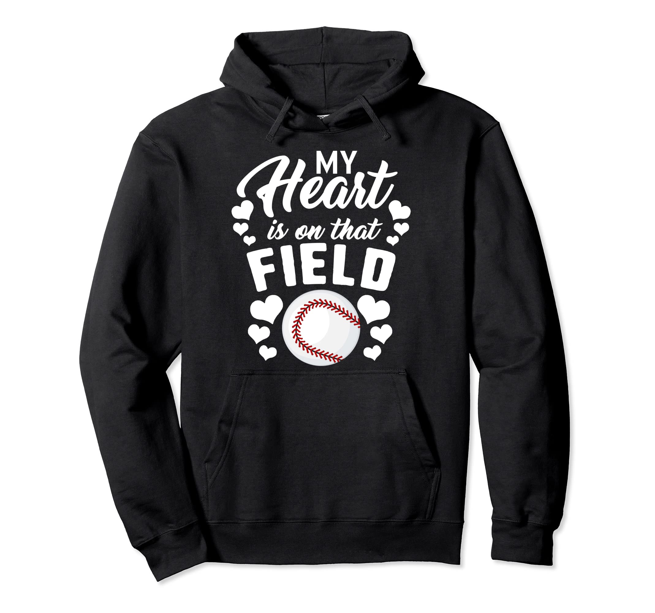 My Heart Is That Field Baseball Hoodie - Minimalist Print Men Women - T-Shirt, Sweatshirt, Hoodie