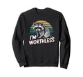 Worthless Raccoon Sunset 90S Grunge Sweatshirt - Graphic Print for Adults - T-Shirt, Sweatshirt, Hoodie