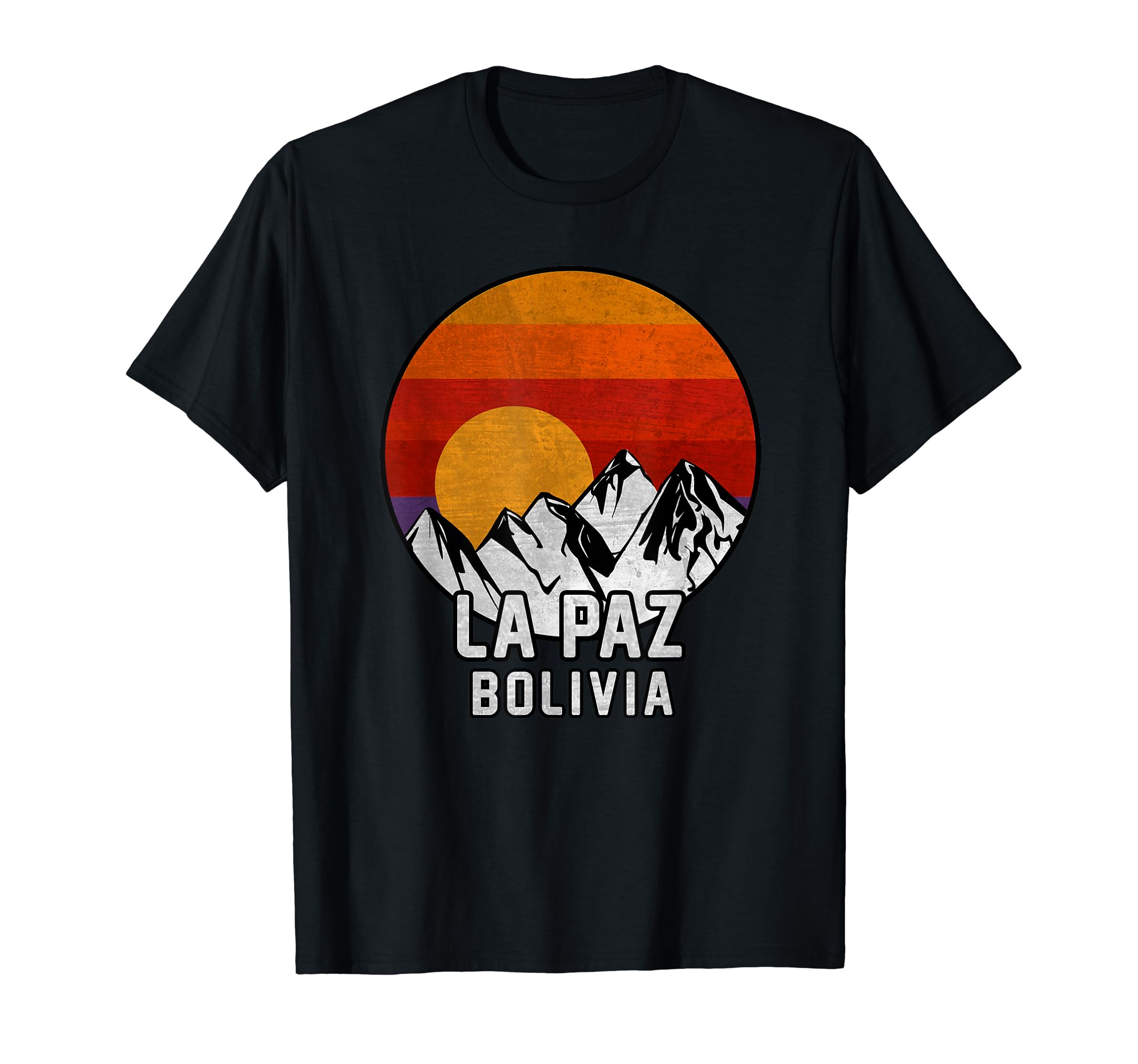 La Paz Bolivia Mountain Sunset T-Shirt - Casual Everyday Wear Men Women - T-Shirt, Sweatshirt, Hoodie