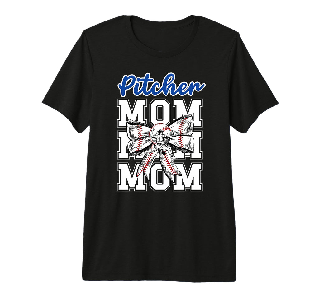 Baseball Pitcher Mom Coquette T-Shirt - Casual Everyday Wear for Adults - T-Shirt, Sweatshirt, Hoodie