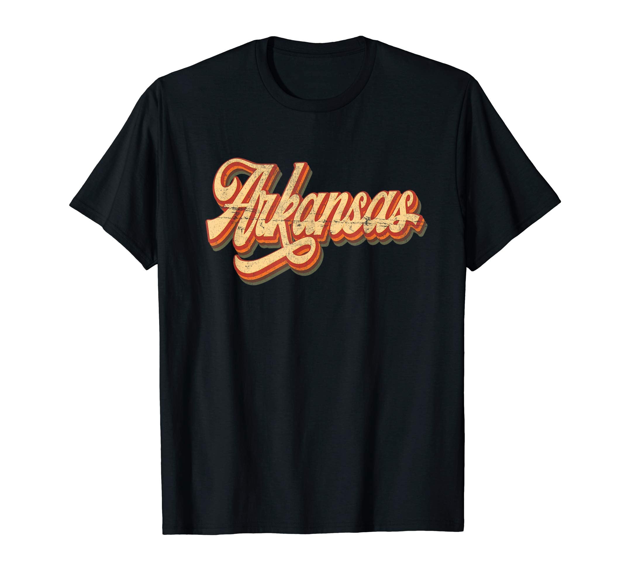 Arkansas Us State Map Stripes 1970 T-Shirt - Custom Art Print for Adults - T-Shirt, Sweatshirt, Hoodie