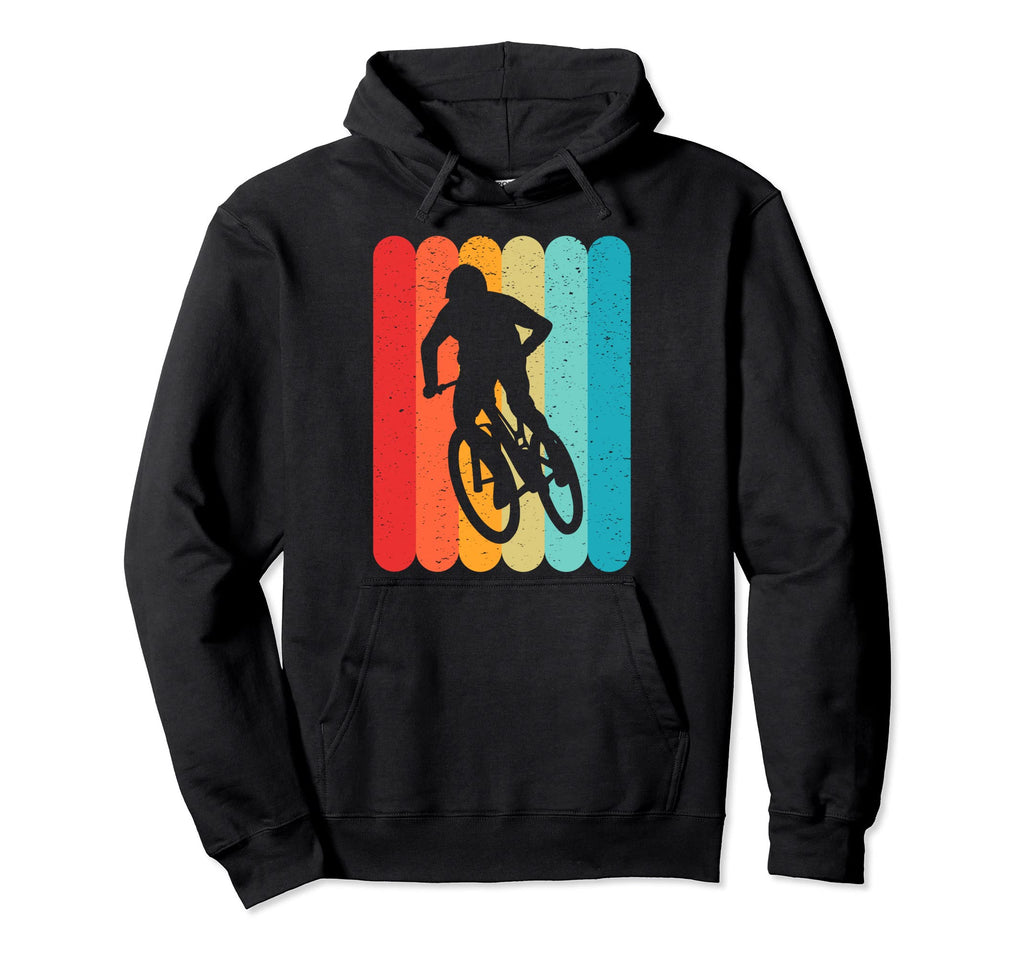 Mountain Biking Silhouette Lines Hoodie - Casual Everyday Wear Men Women - T-Shirt, Sweatshirt, Hoodie