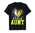 Proud Aunt Baseball Softball Heart T-Shirt - Custom Art Print Men Women - T-Shirt, Sweatshirt, Hoodie