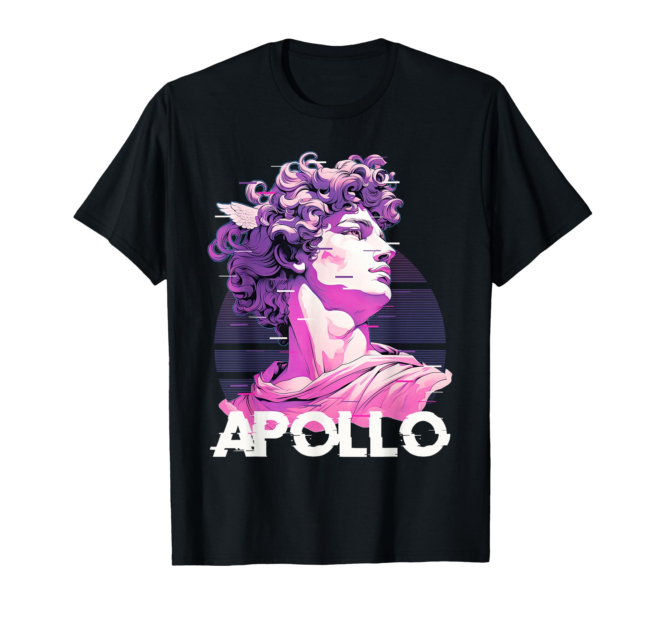 Apollo Greece God Glitch Aesthetic T-Shirt - Trendy Graphic for Adults - T-Shirt, Sweatshirt, Hoodie