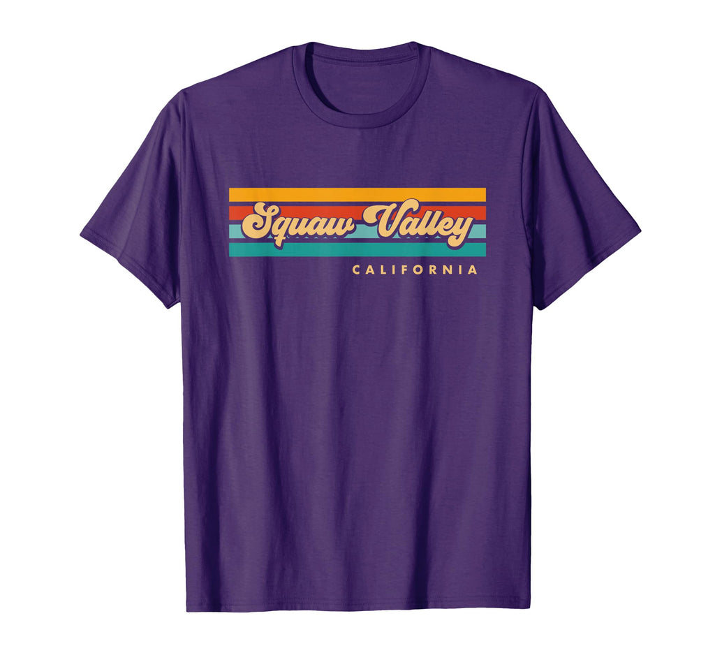 Sunset Stripes Squaw Valley California T-Shirt - Novelty Apparel Men Women - T-Shirt, Sweatshirt, Hoodie