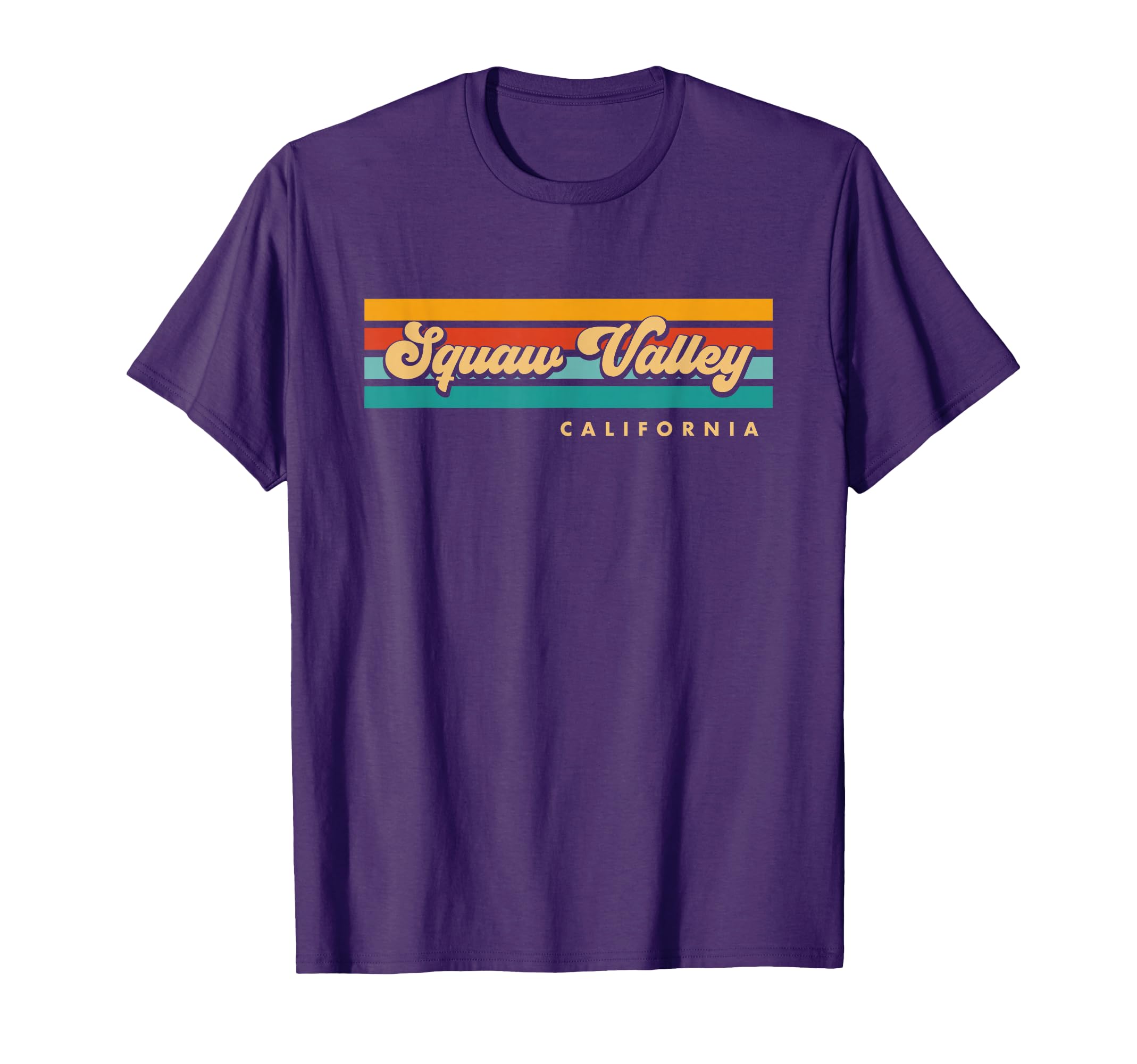 Sunset Stripes Squaw Valley California T-Shirt - Novelty Apparel Men Women - T-Shirt, Sweatshirt, Hoodie