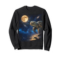 Howling Sea Turtle Full Moon Starry Sweatshirt - Unique Graphic Unisex - T-Shirt, Sweatshirt, Hoodie