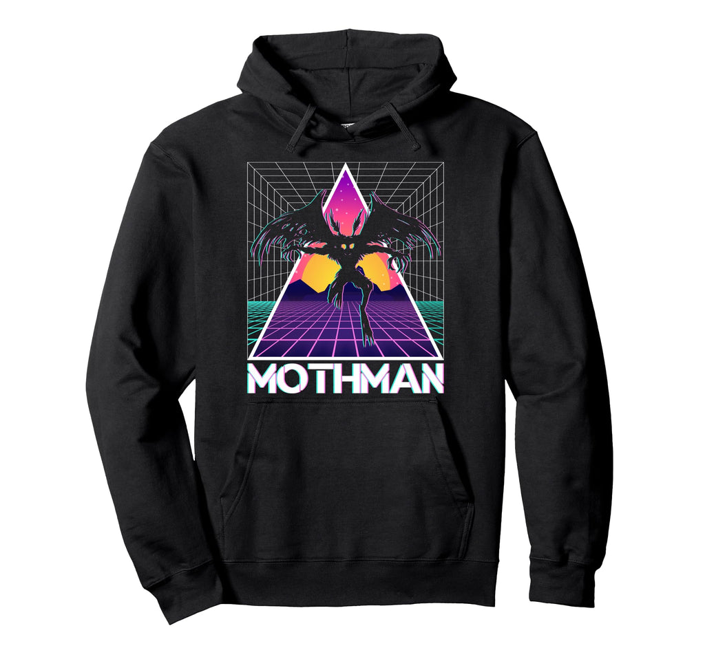 Vaporwave Aesthetic Mothman Cryptozoology Hoodie - Graphic Print Unisex - T-Shirt, Sweatshirt, Hoodie