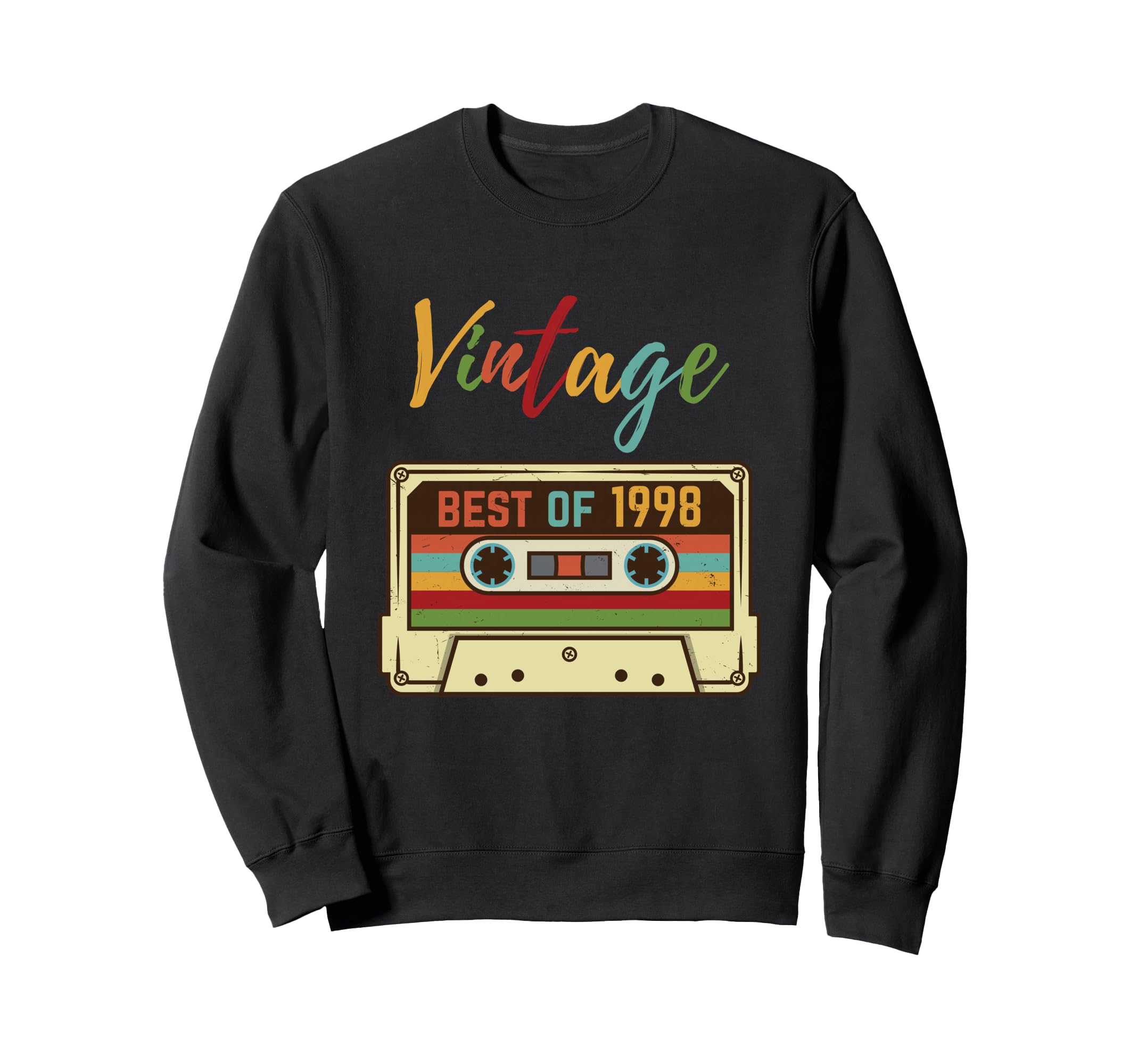 1998 Cassette Tape 24Th Birthday Sweatshirt - Minimalist Print Unisex - T-Shirt, Sweatshirt, Hoodie