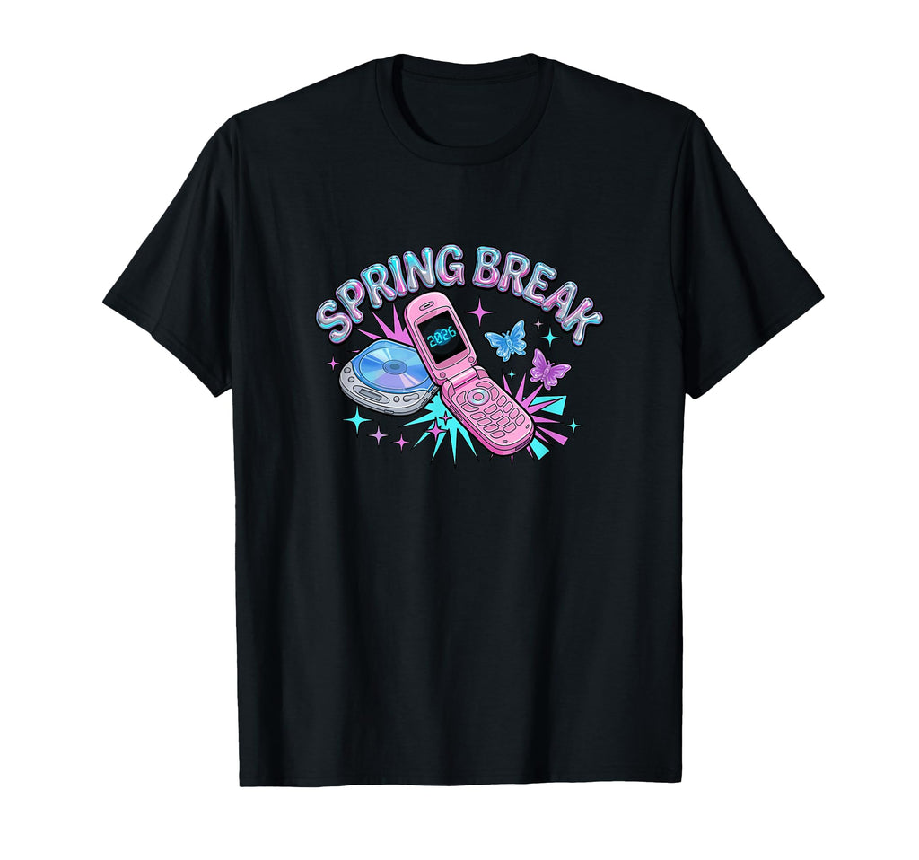Spring Break Y2K Aesthetic Nostalgia T-Shirt - Graphic Print for Adults - T-Shirt, Sweatshirt, Hoodie