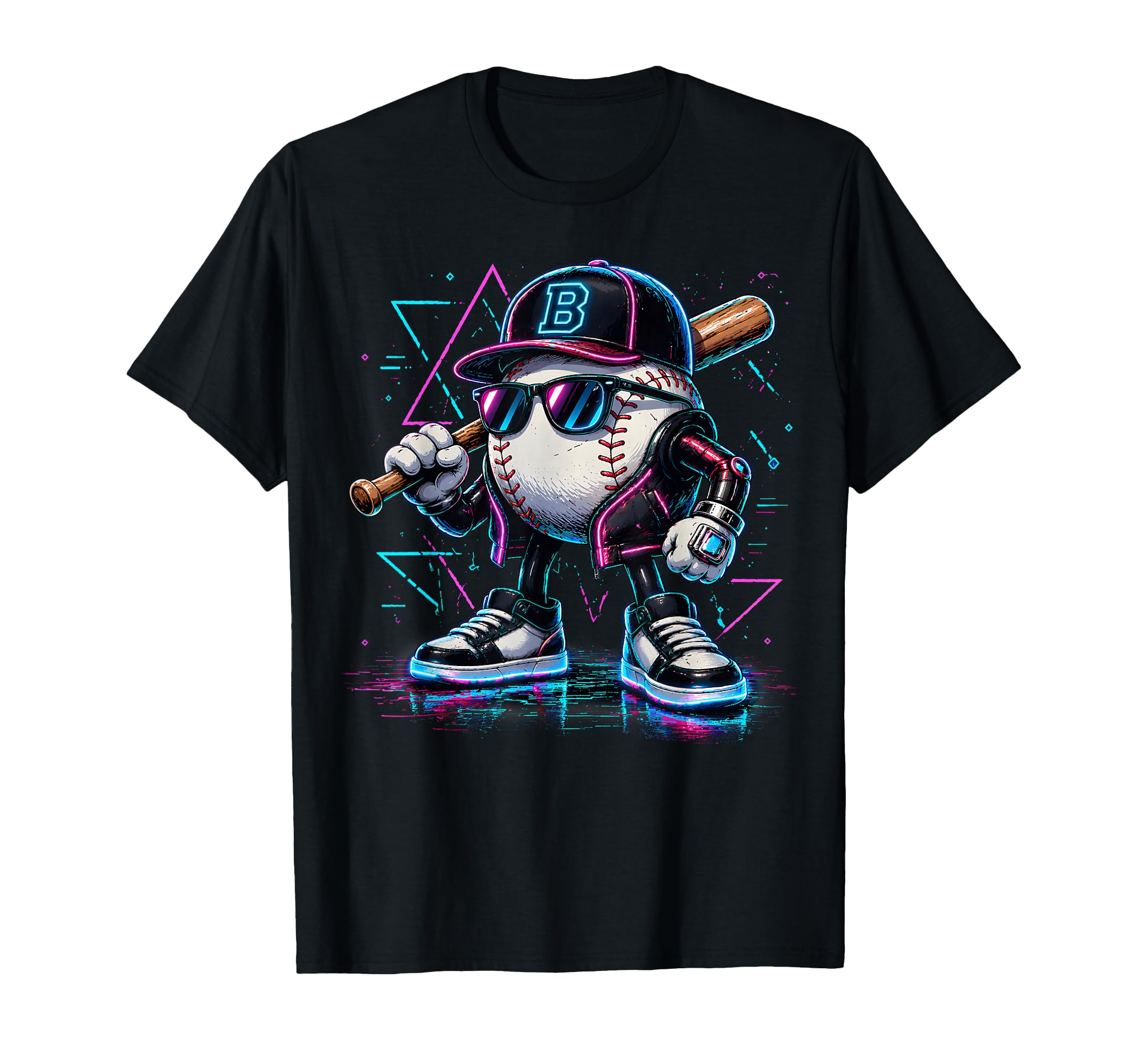 Neon Drip Baseball Lifestyle Colorful T-Shirt - Minimalist Print Men Women - T-Shirt, Sweatshirt, Hoodie