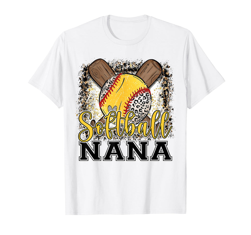 Softball Nana Leopard Funny Softball T-Shirt - Novelty Apparel Men Women - T-Shirt, Sweatshirt, Hoodie