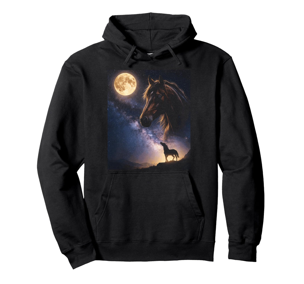 90S Horse Neighing Moon Y2K Aesthetic Hoodie - Fun Novelty Design Men Women - T-Shirt, Sweatshirt, Hoodie