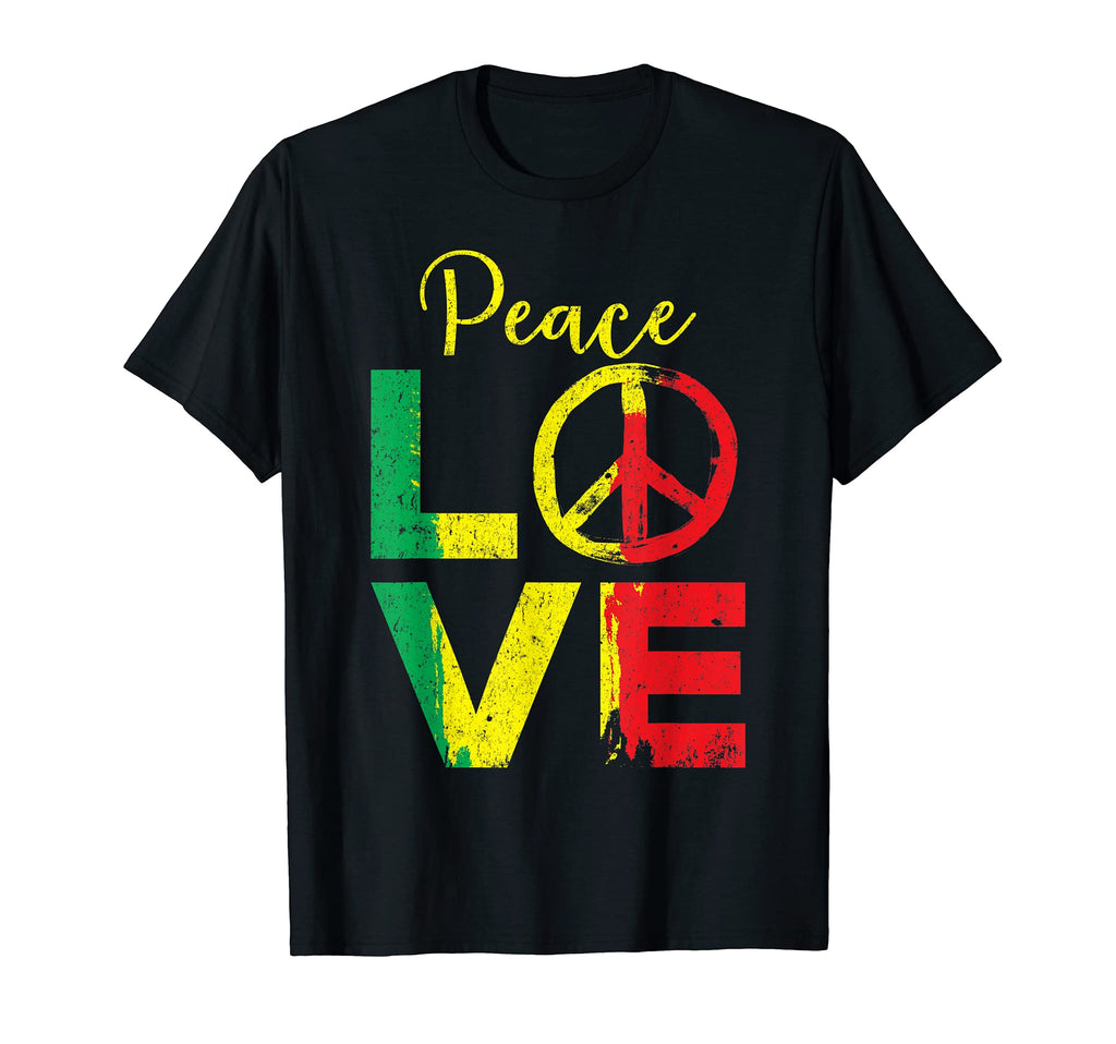 Jamaica Reggae Music Rasta Pride Peace Love T-Shirt - Graphic Print Unisex - T-Shirt, Sweatshirt, Hoodie