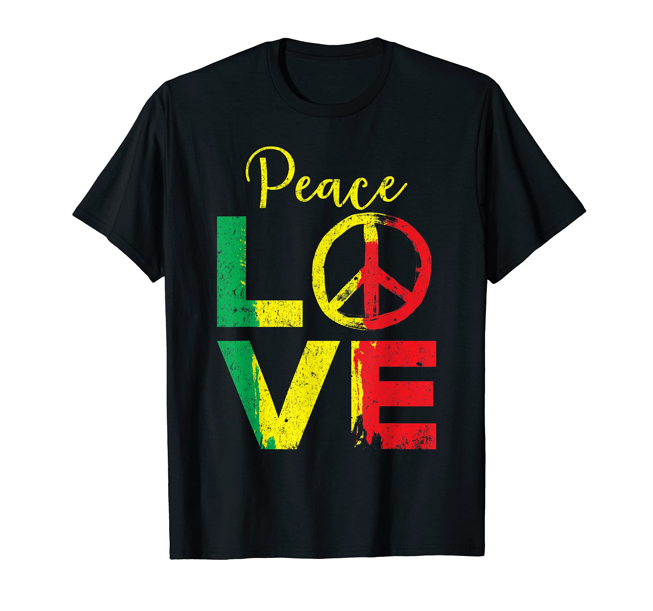 Jamaica Reggae Music Rasta Pride Peace Love T-Shirt - Graphic Print Unisex - T-Shirt, Sweatshirt, Hoodie