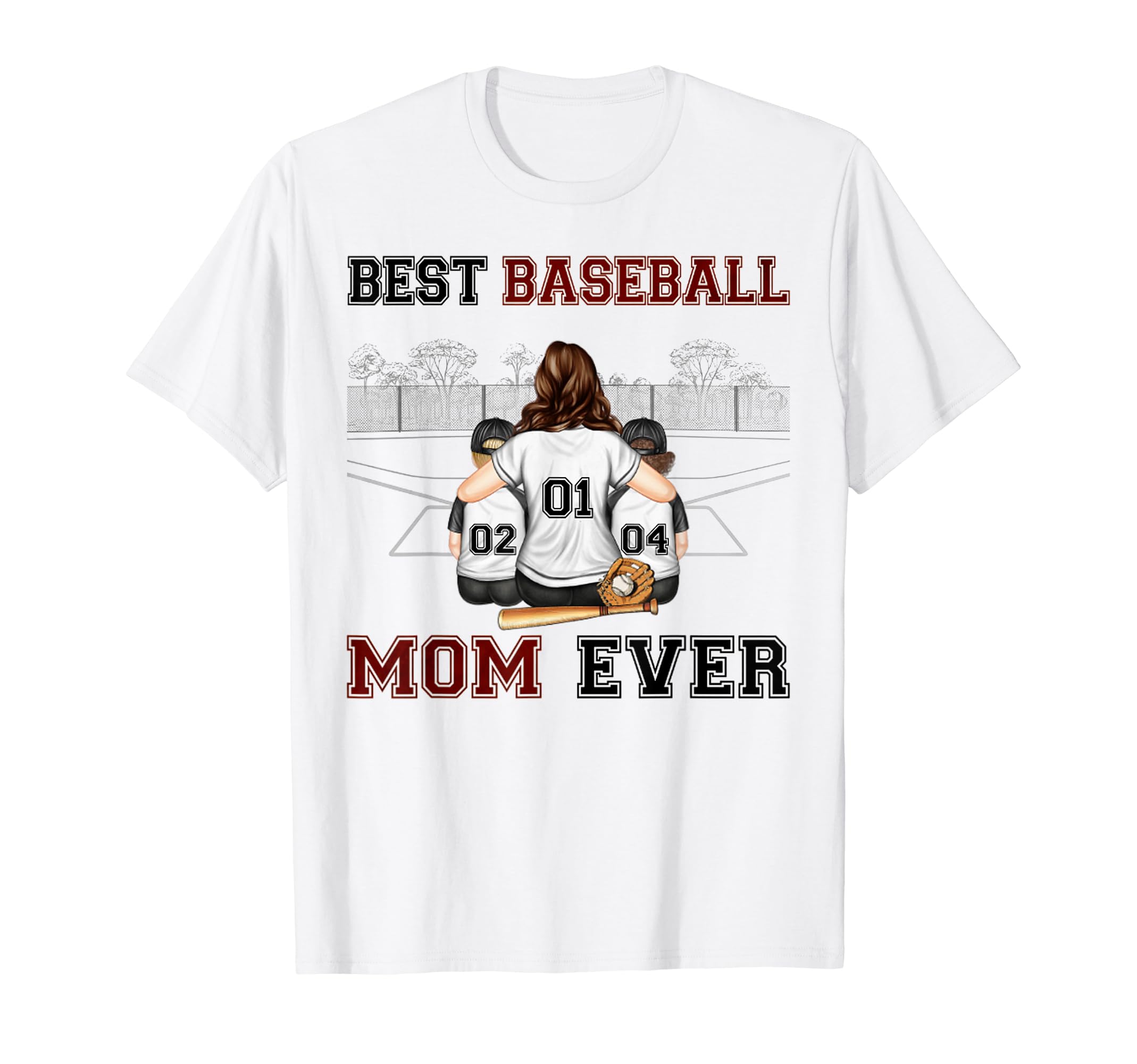 Best Baseball Mom Ever T-Shirt - Fun Novelty Design for Adults - T-Shirt, Sweatshirt, Hoodie