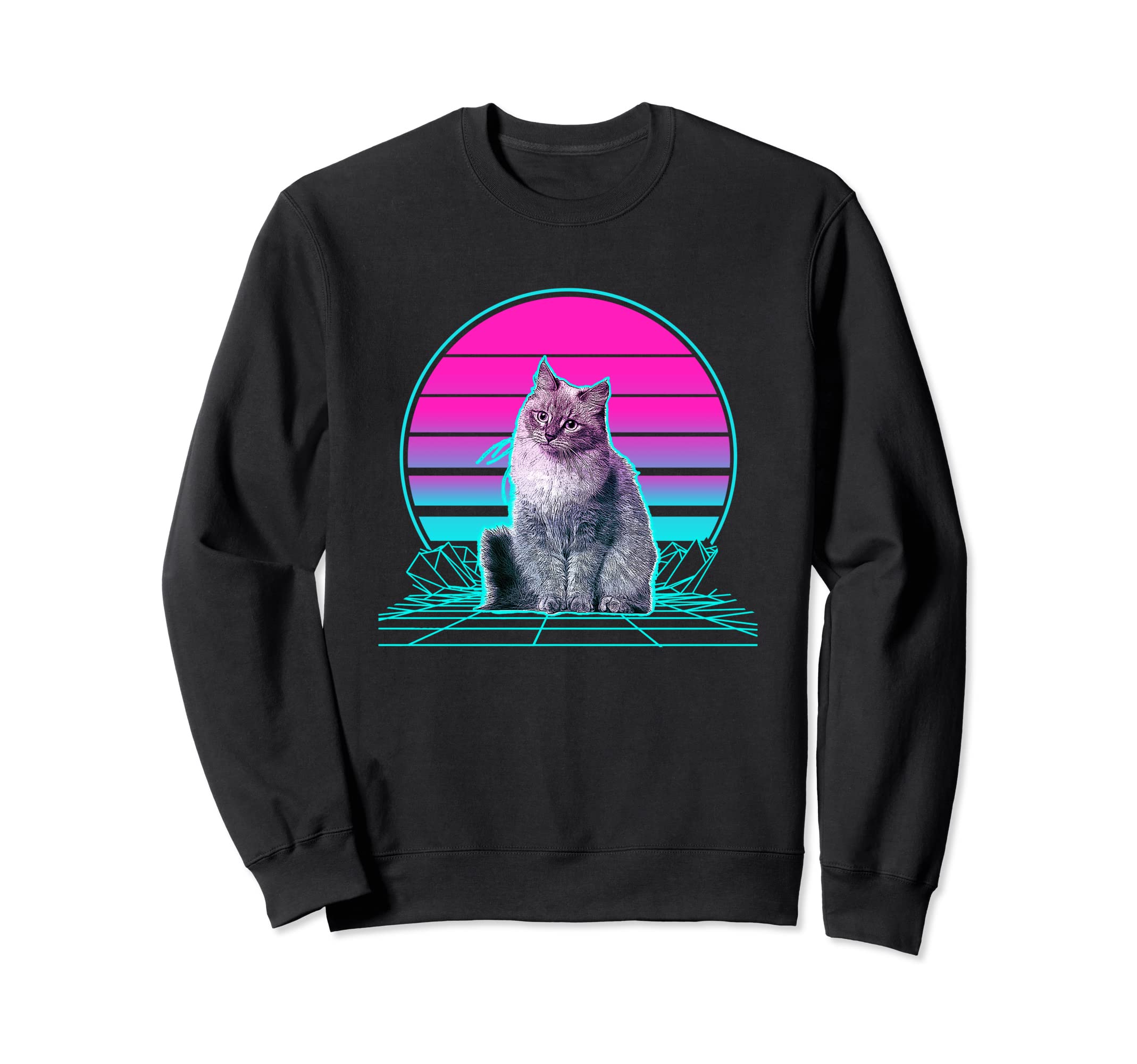 Sunset Siberian Cat Sweatshirt - Aesthetic Graphic Unisex - T-Shirt, Sweatshirt, Hoodie