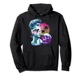 Vaporwave David Bust Statue Skulls Palm Hoodie - Graphic Print Men Women - T-Shirt, Sweatshirt, Hoodie