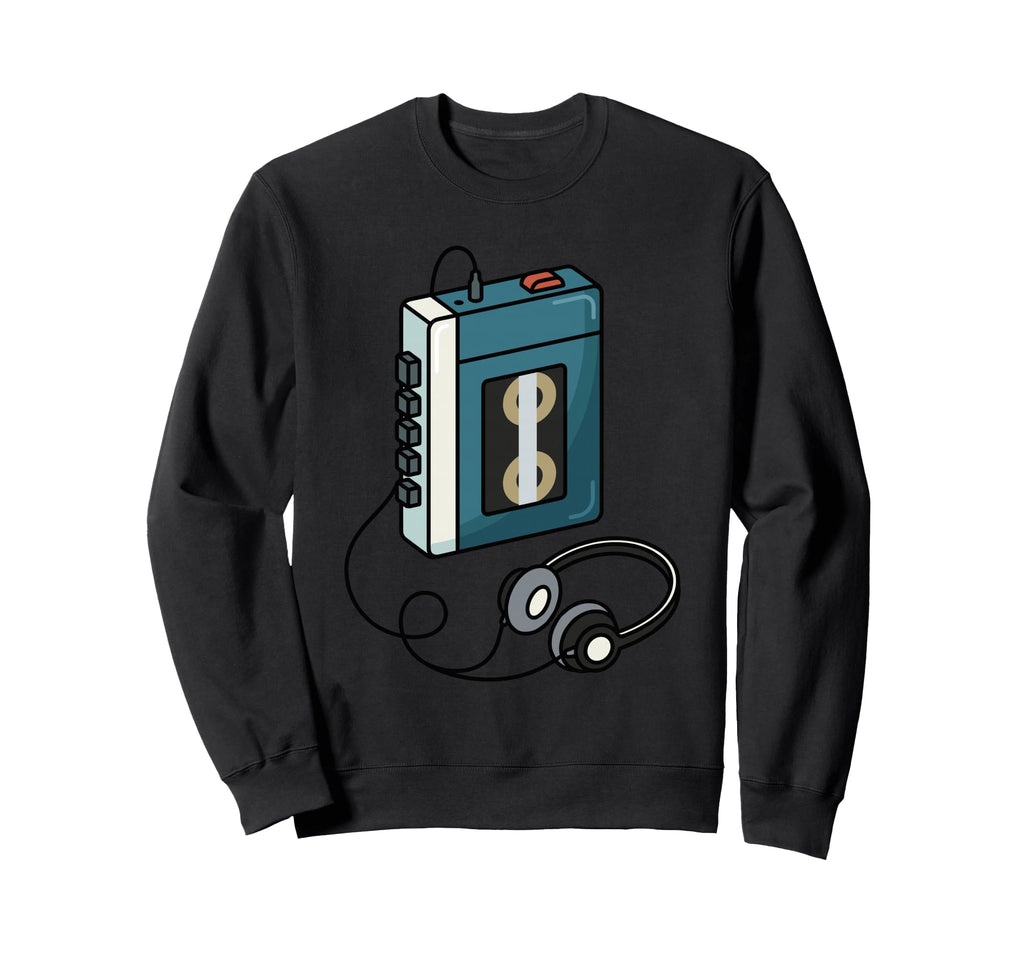 Portable Cassette Tape Player Sweatshirt - Streetwear Style for Adults - T-Shirt, Sweatshirt, Hoodie