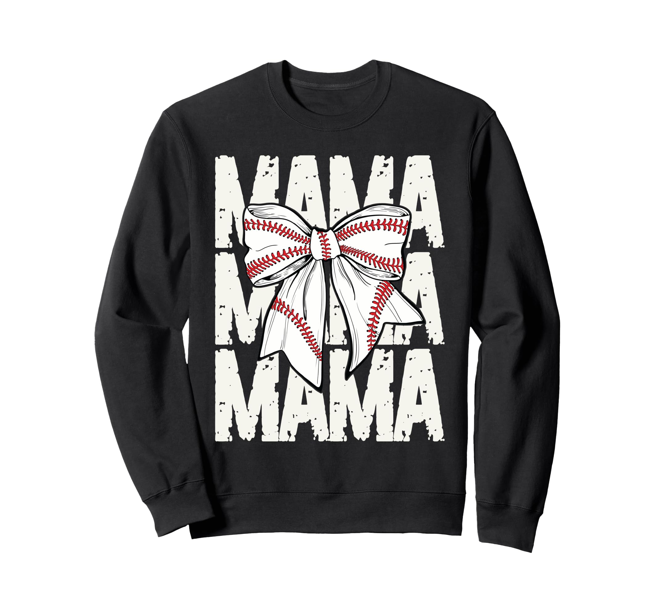 Baseball Mama Coquette Bow Sports Sweatshirt - Unique Graphic Men Women - T-Shirt, Sweatshirt, Hoodie