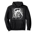 Bigfoot Alien Selfie Rock Sasquatch Hoodie - Custom Art Print for Adults - T-Shirt, Sweatshirt, Hoodie