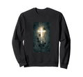 Gothic Cross Grunge Aesthetic Sweatshirt - Fun Novelty Design Men Women - T-Shirt, Sweatshirt, Hoodie