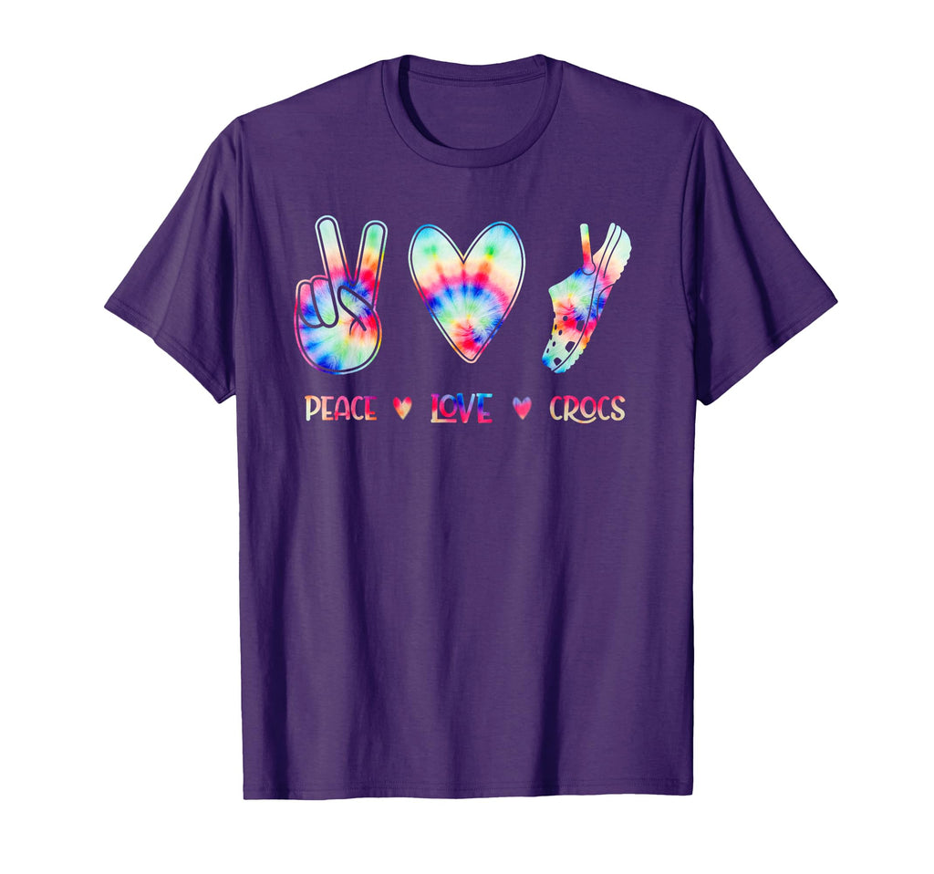 Peace Love Crocs Funny Gift Family T-Shirt - Fun Novelty Design Men Women - T-Shirt, Sweatshirt, Hoodie