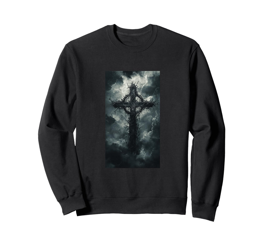 Gothic Cross Grunge Aesthetic Sweatshirt - Casual Everyday Wear Men Women - T-Shirt, Sweatshirt, Hoodie