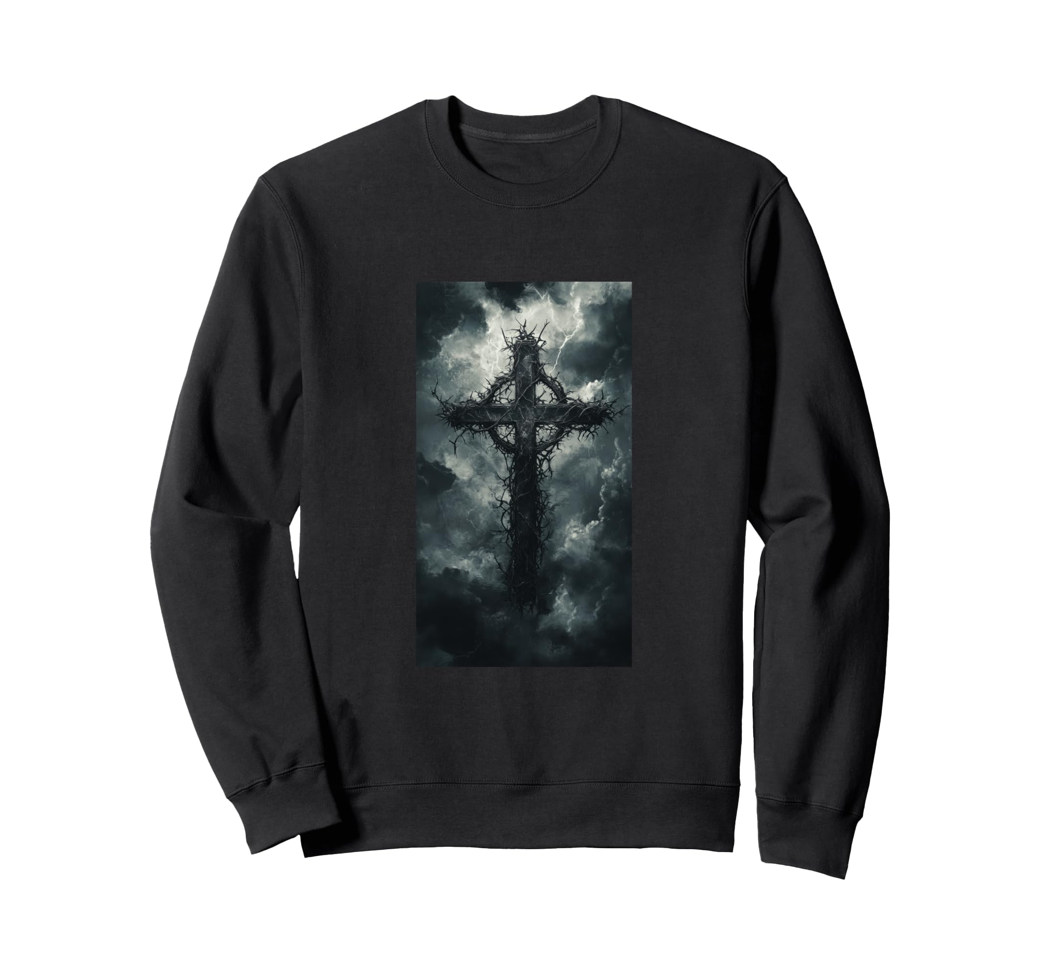 Gothic Cross Grunge Aesthetic Sweatshirt - Casual Everyday Wear Men Women - T-Shirt, Sweatshirt, Hoodie